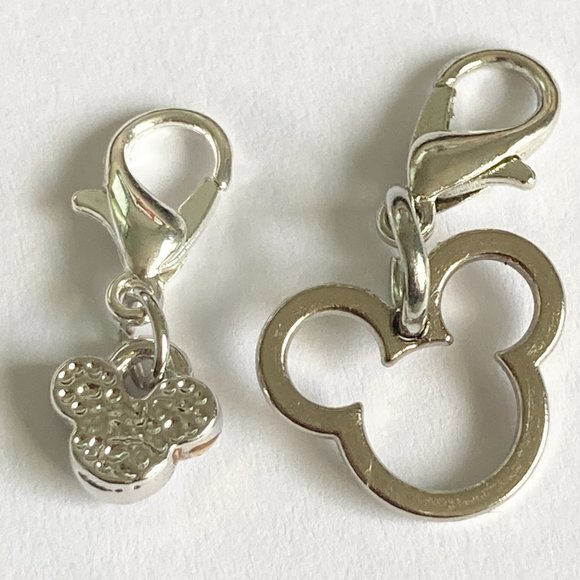 Vintage Disney Crystal Mickey Mouse Ears Charm Charms Clip On Rare Made in USA - Picture 4 of 6